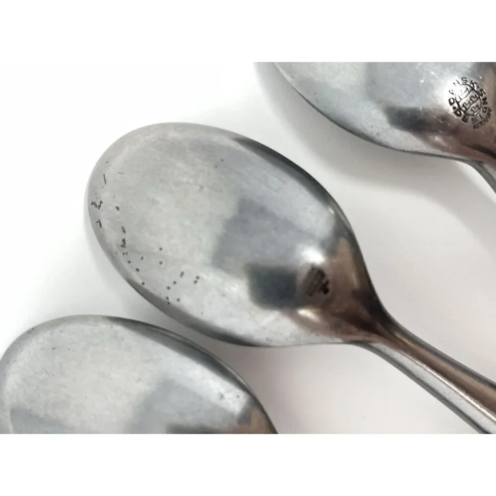 Dansk FJORD Teaspoons Teak Handle Stainless Steel Germany 6 3/8” Set Of 8